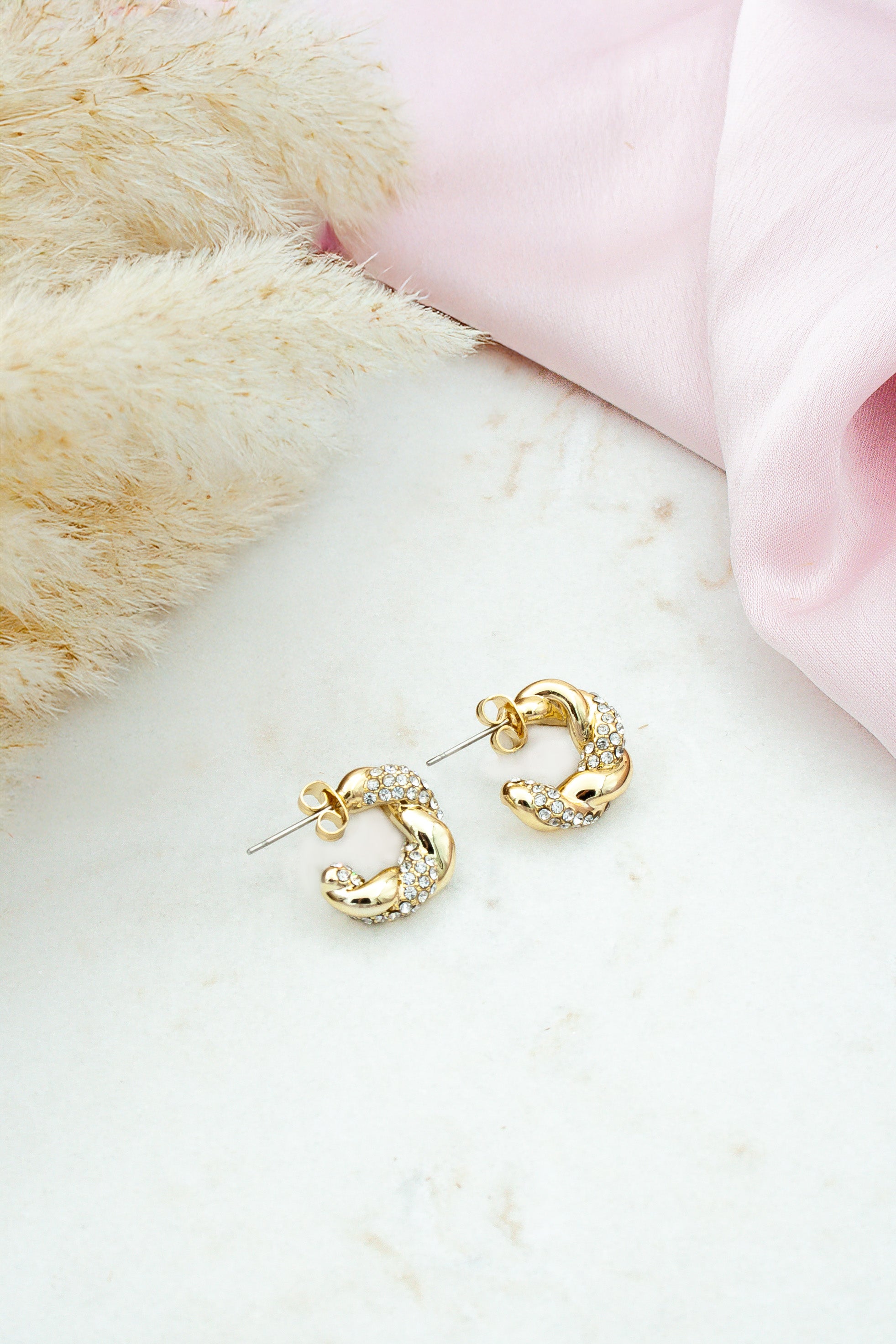 Evelina crystal hoops