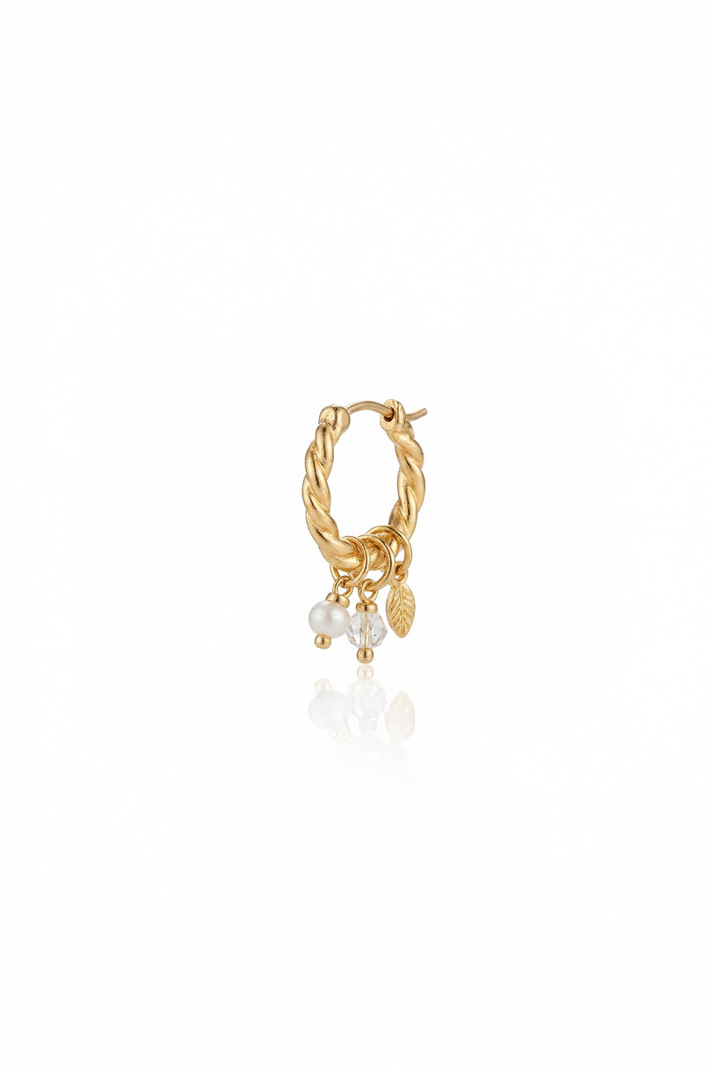 Lucente twisted charm hoops