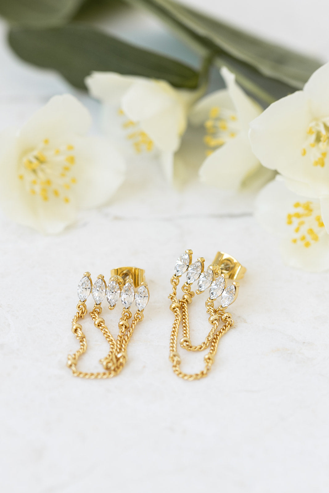 Mya earrings clear crystal