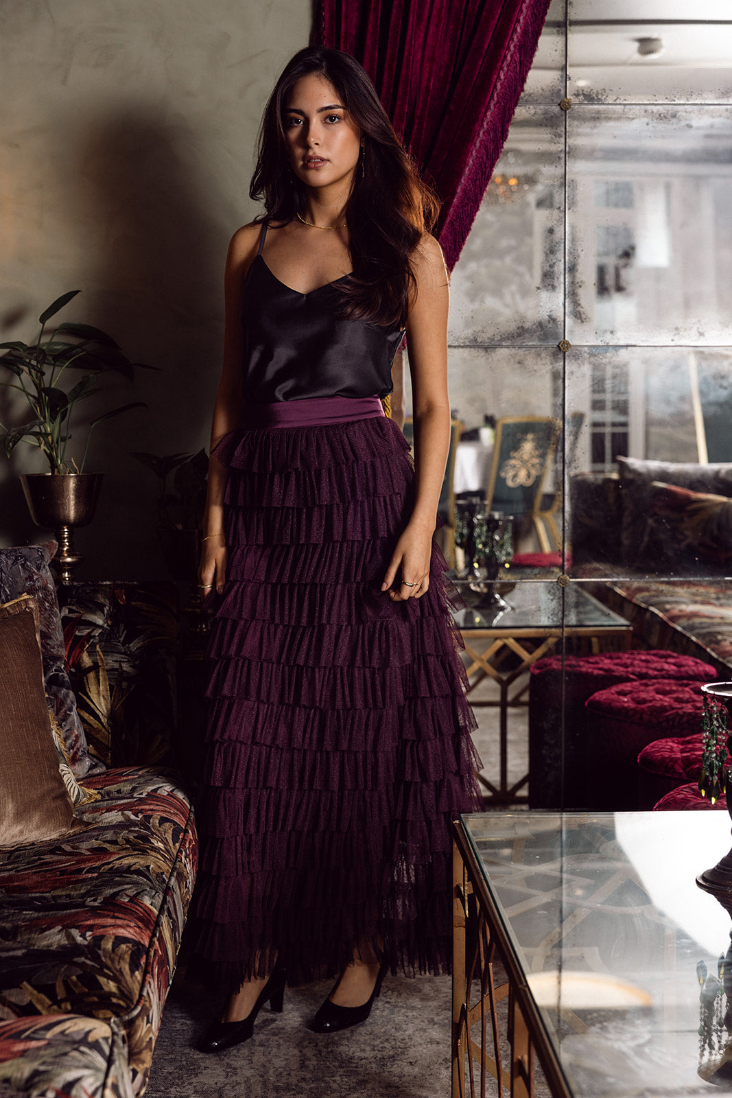 Aimee skirt burgundy