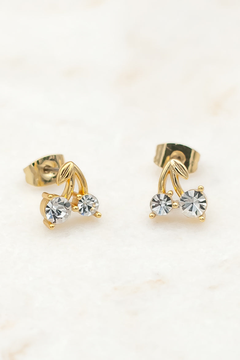 Cherry crystal earrings