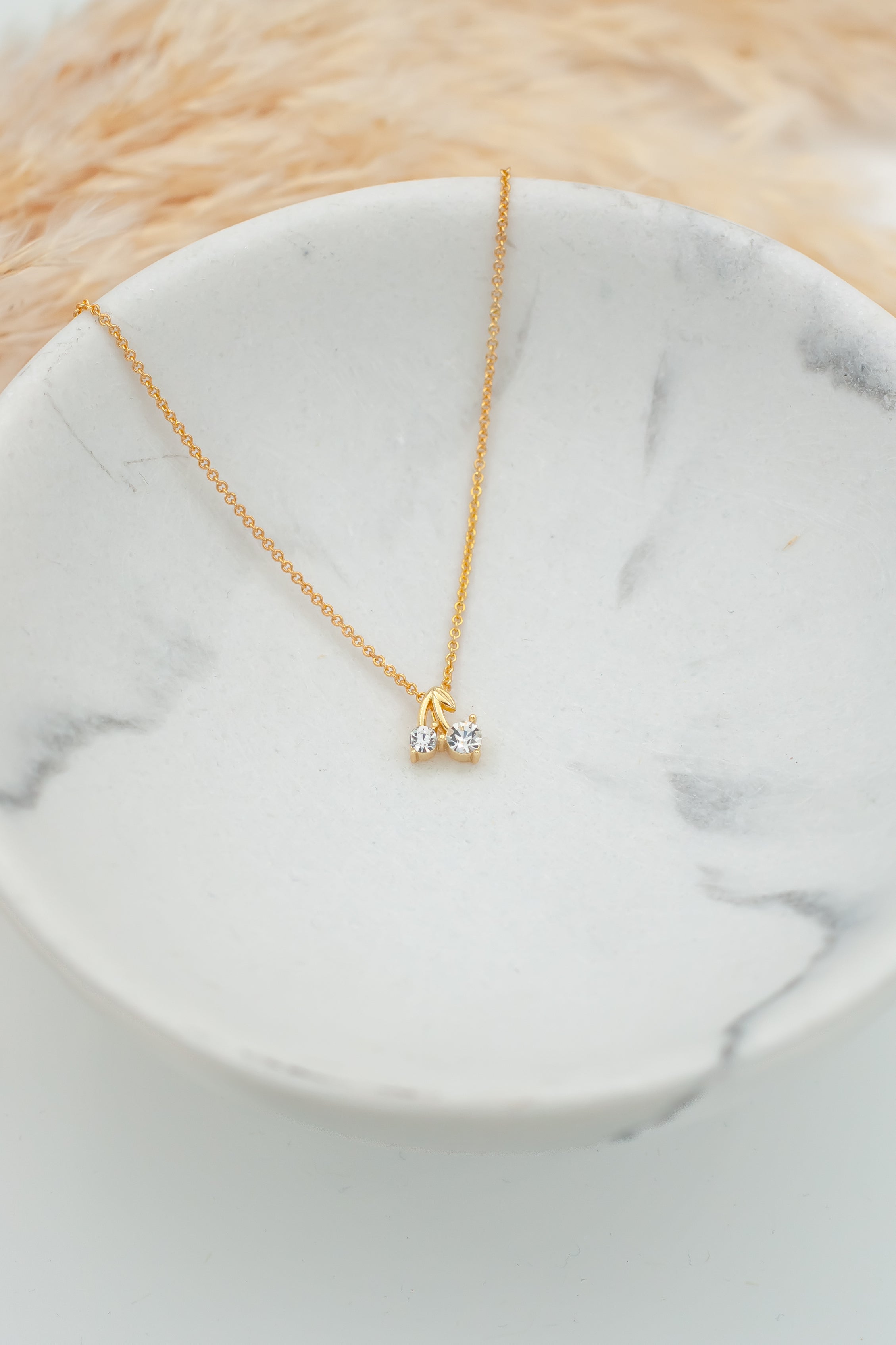 Cherry crystal necklace