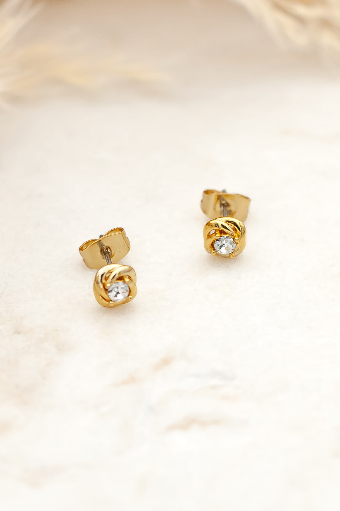 Crystal knot earrings