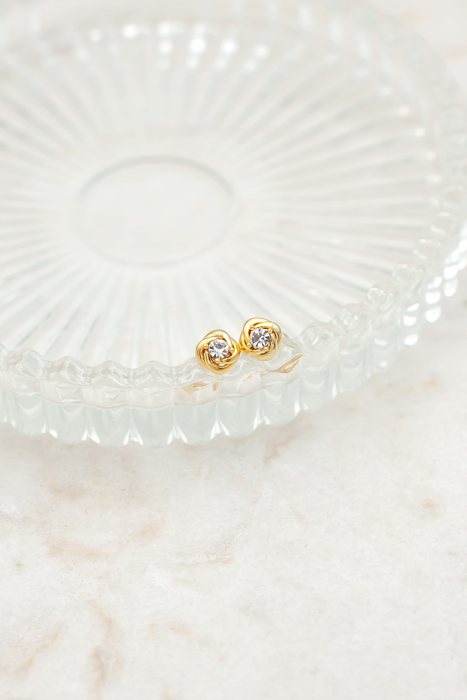 Crystal knot earrings