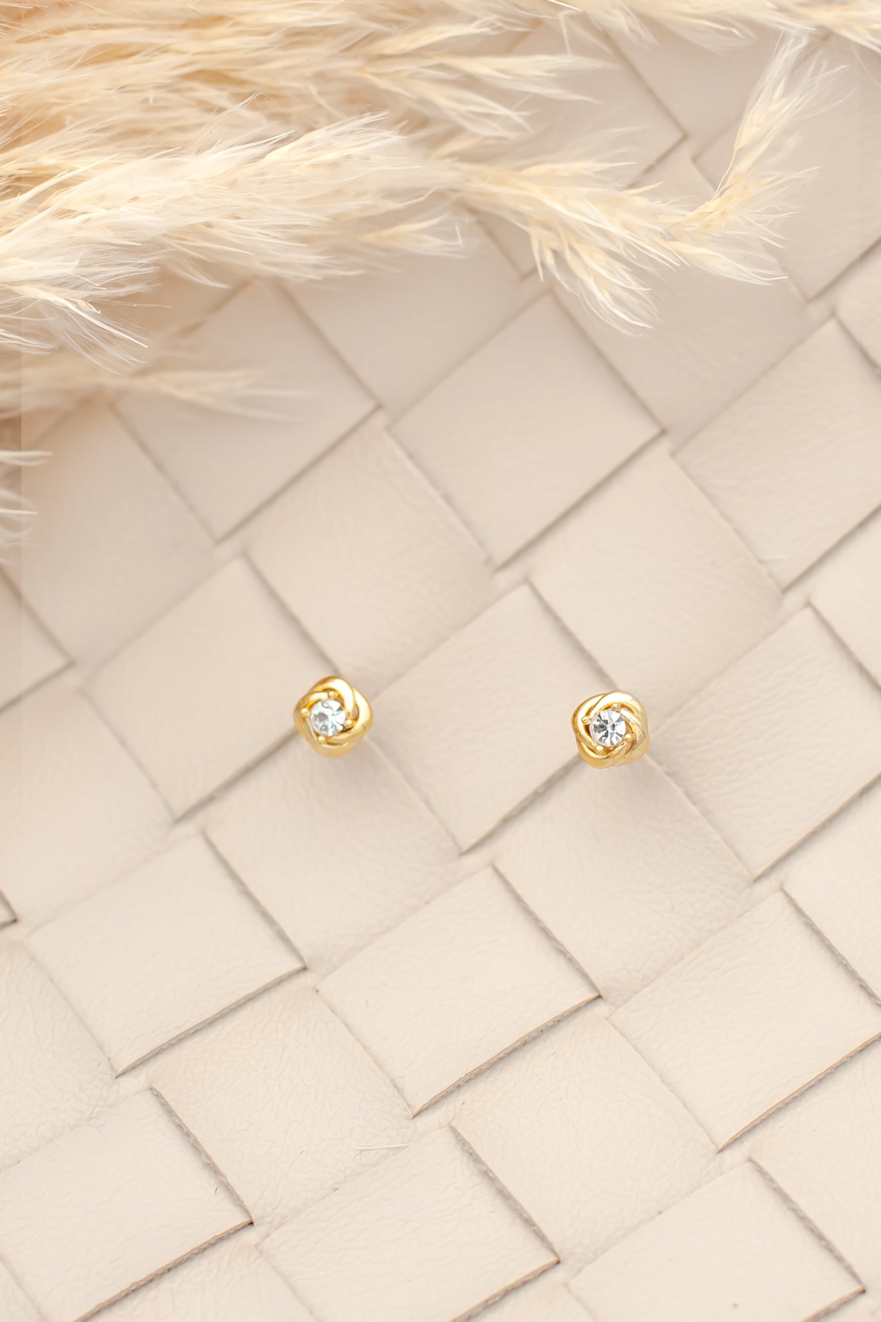 Crystal knot earrings