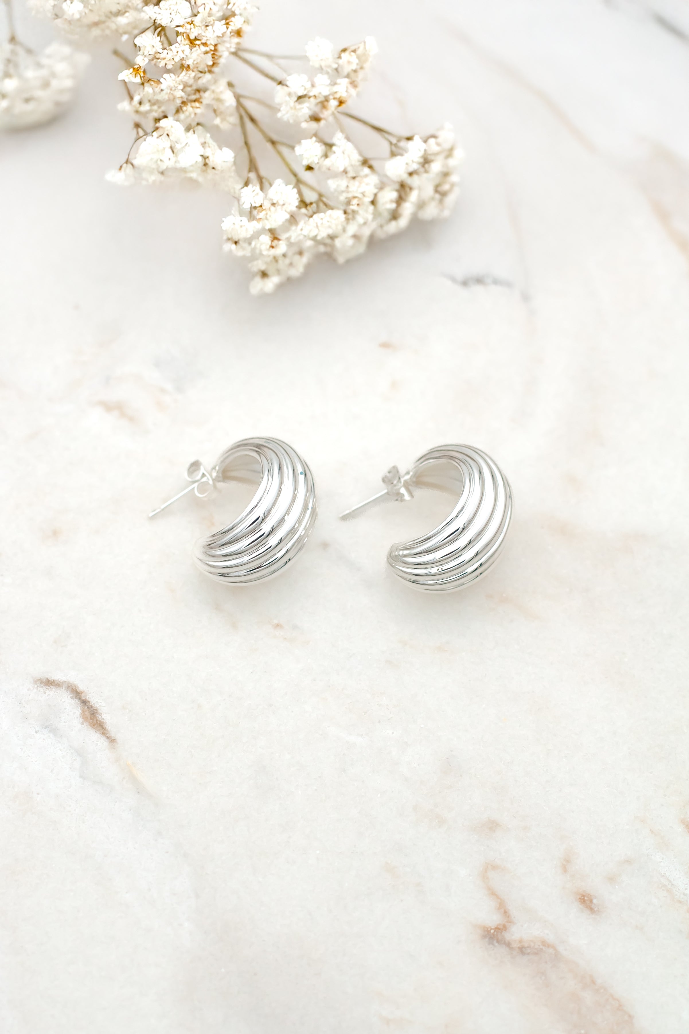 Daria earrings grande silver