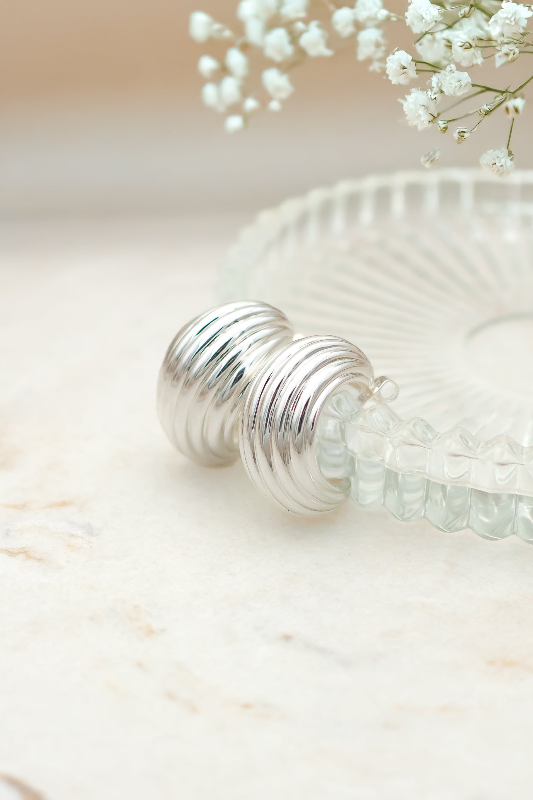 Daria earrings grande silver