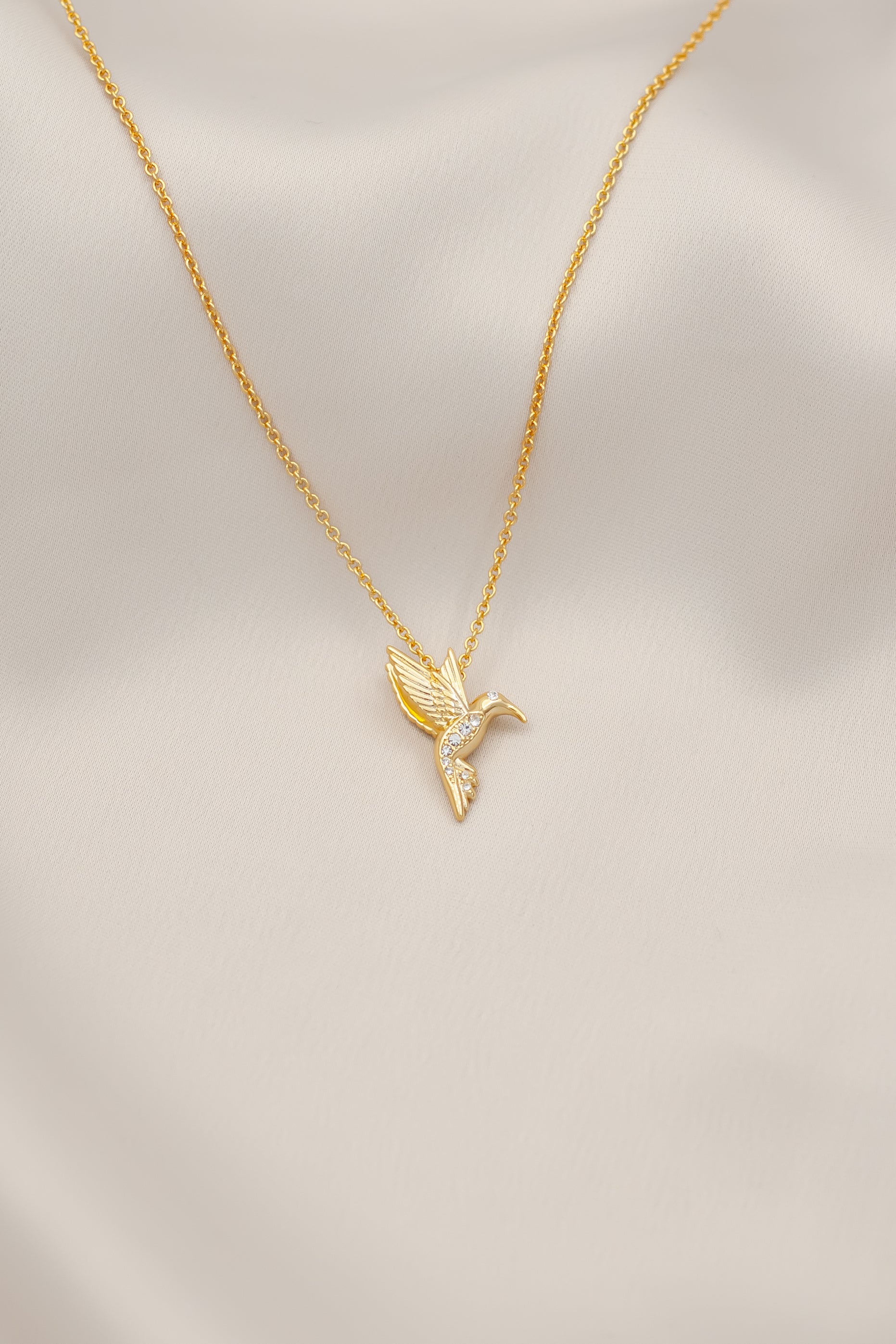 Hummingbird crystal necklace
