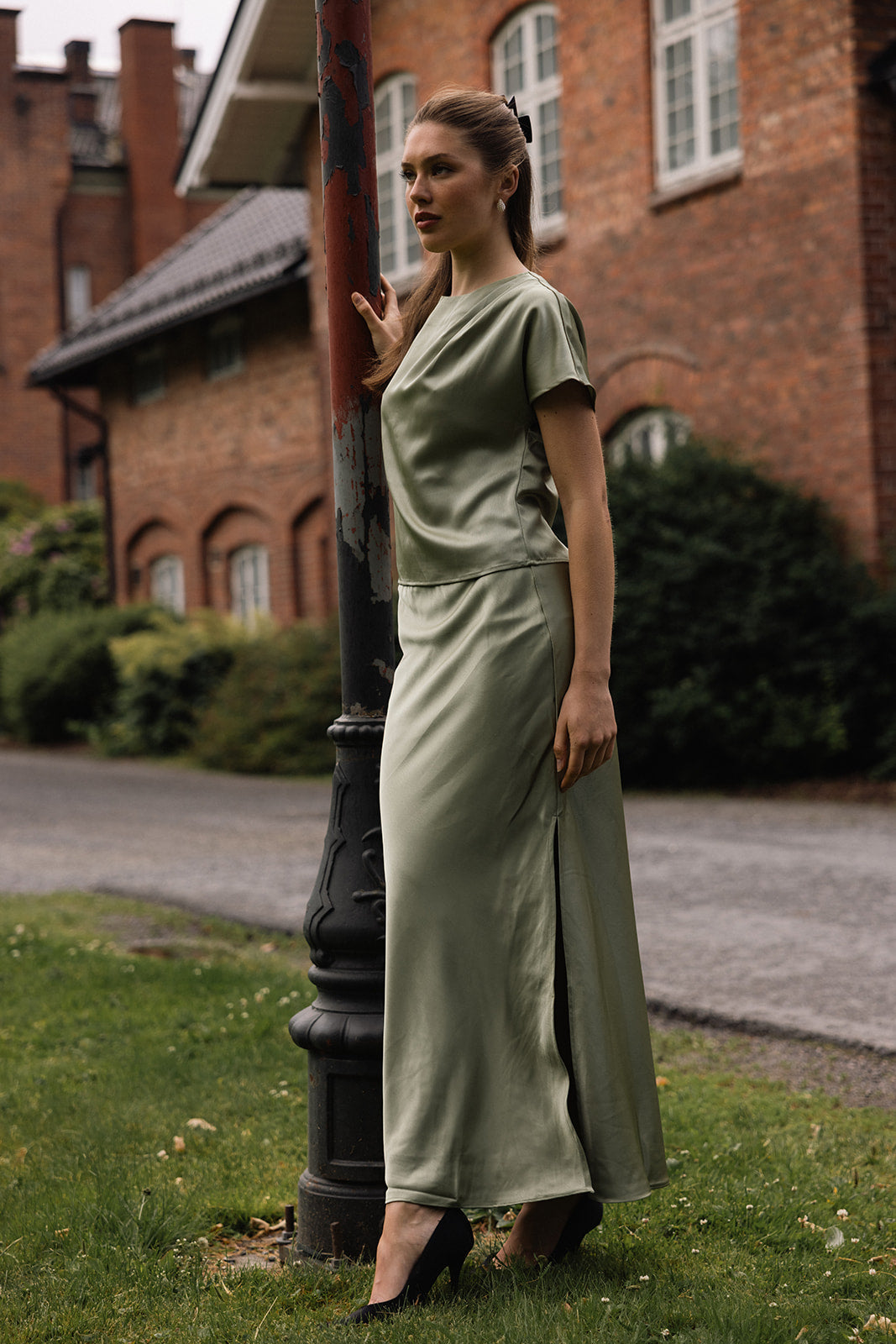 Emelienne skirt green