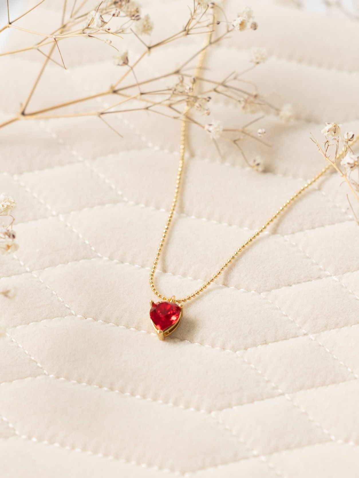 Crystal heart red