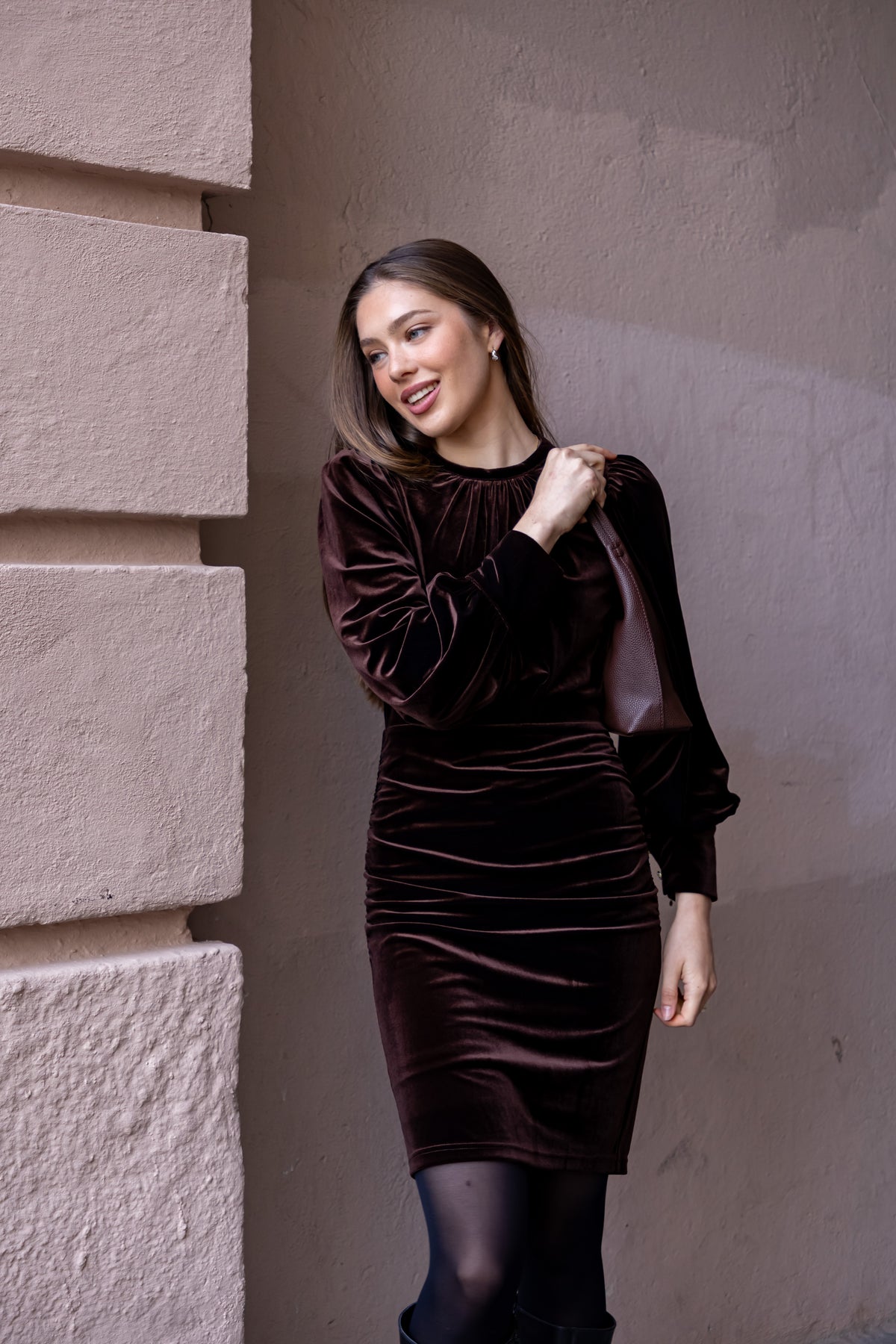 Secrets by B AW26 Amina long sleeve dress