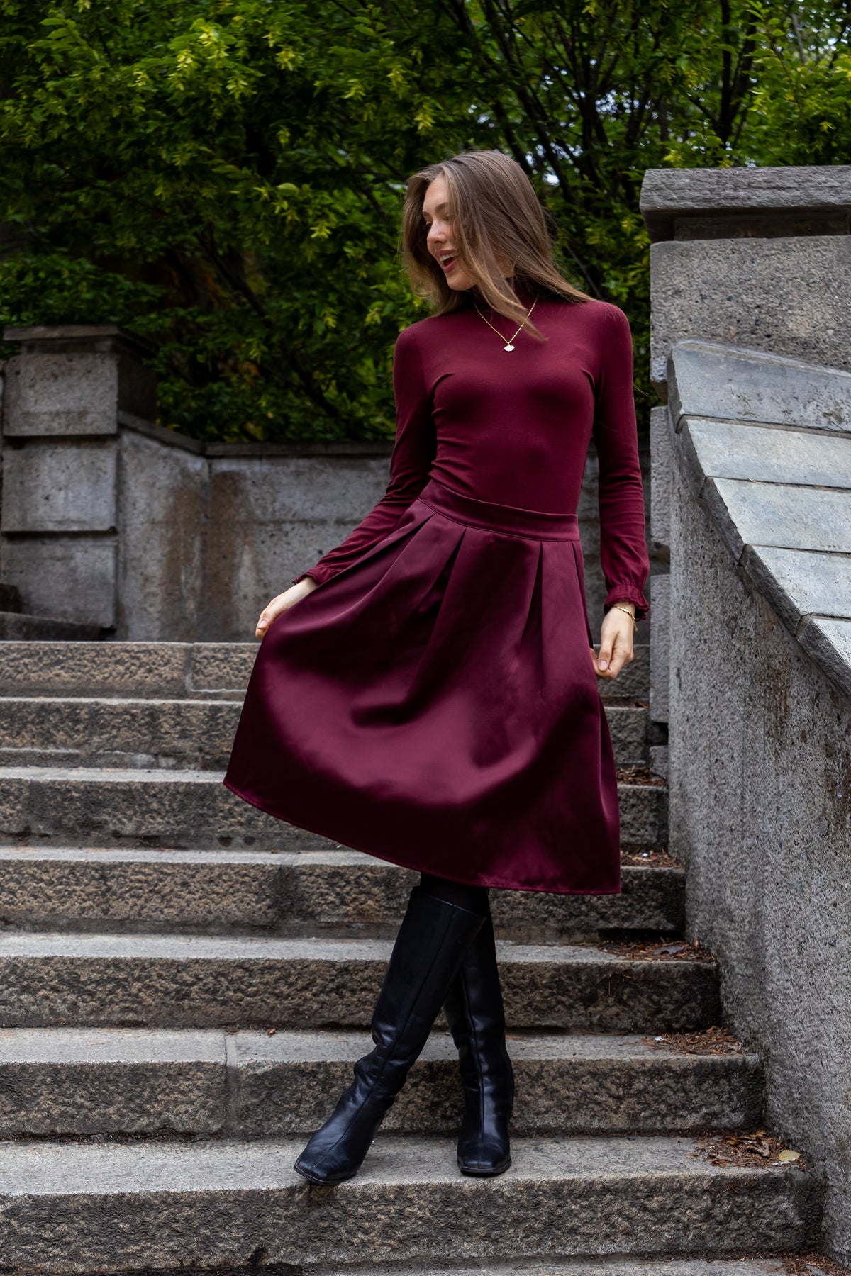 Secrets by B AW26 Vera skirt burgundy