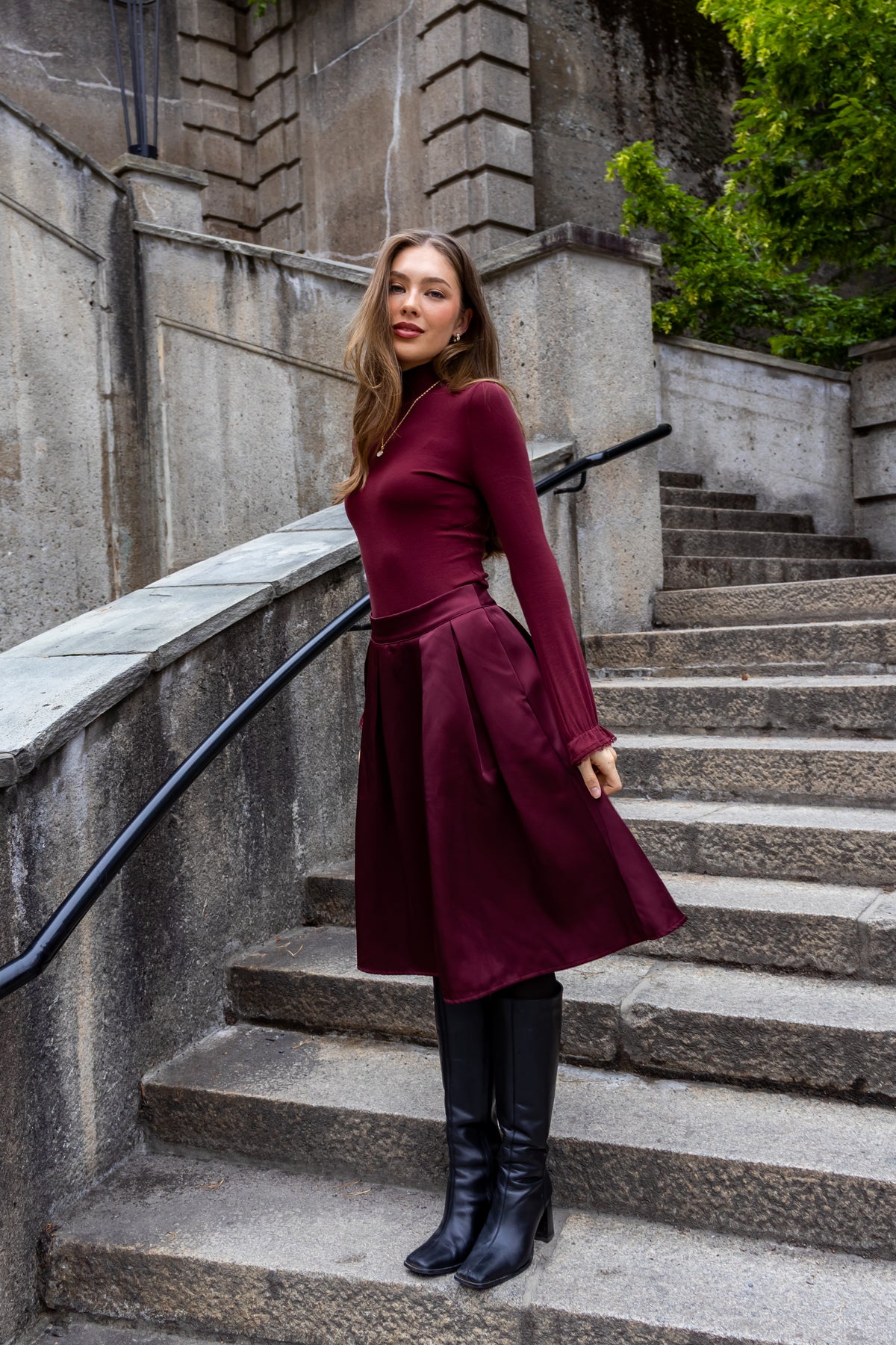 Secrets by B AW26 Vera skirt burgundy