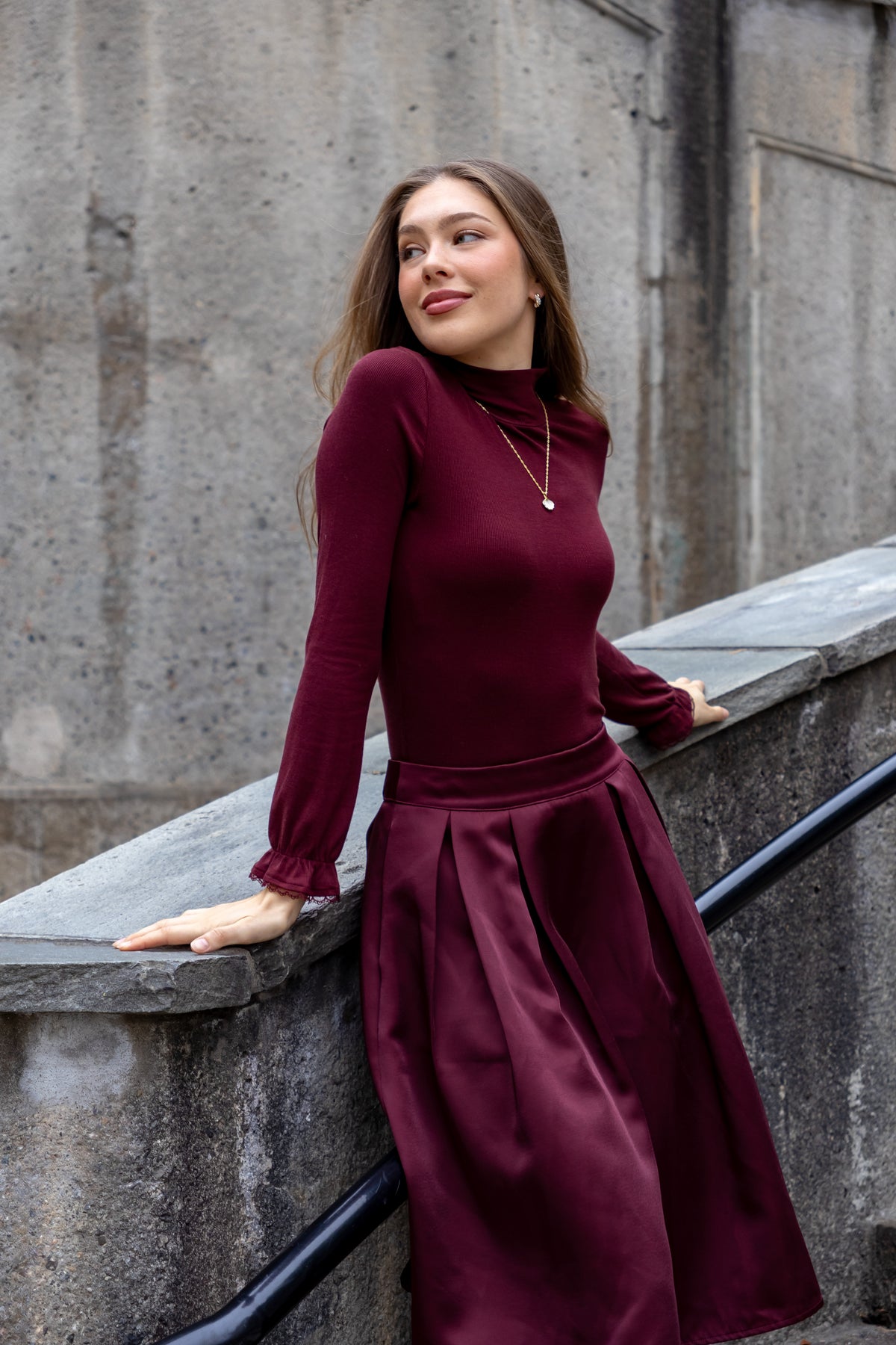 Secrets by B AW26 Vera skirt burgundy