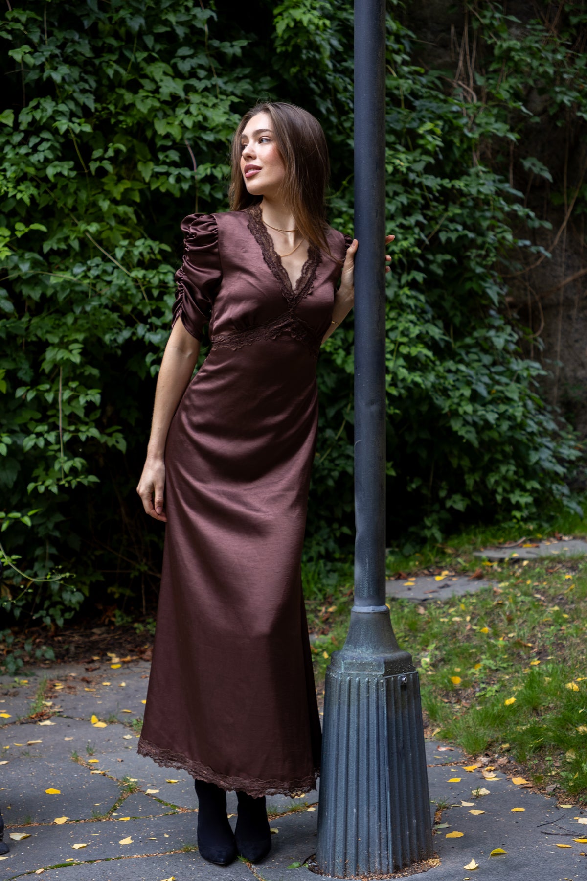 Secrets by B AW26 Rosalie dress brown