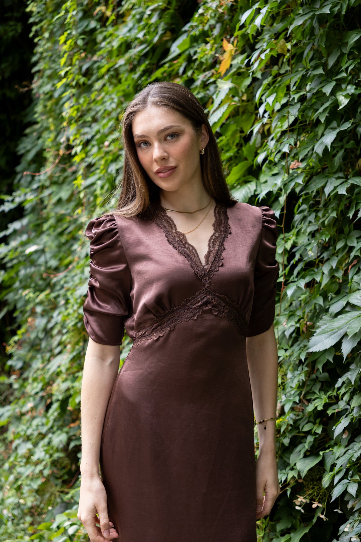 Secrets by B AW26 Rosalie dress brown