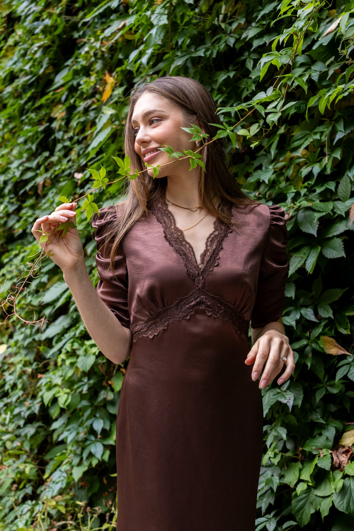 Secrets by B AW26 Rosalie dress brown
