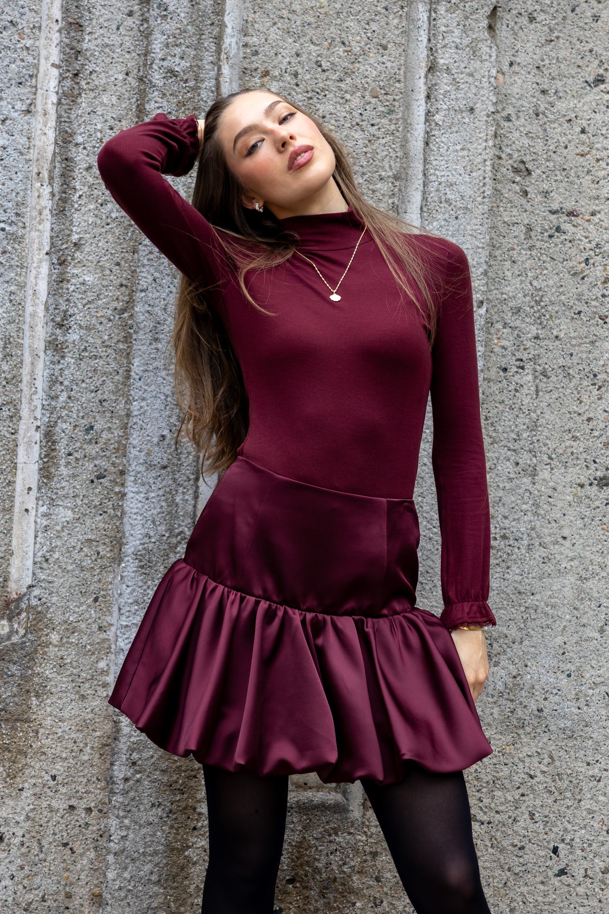 Secrets by B AW26 Tess skirt burgundy