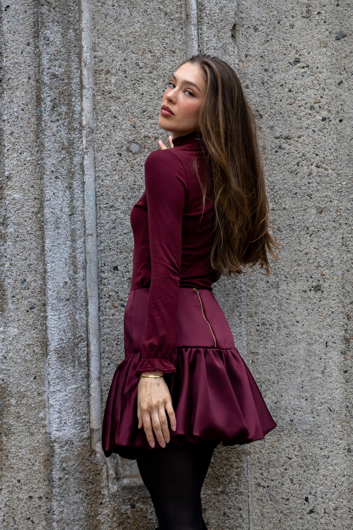 Secrets by B AW26 Tess skirt burgundy