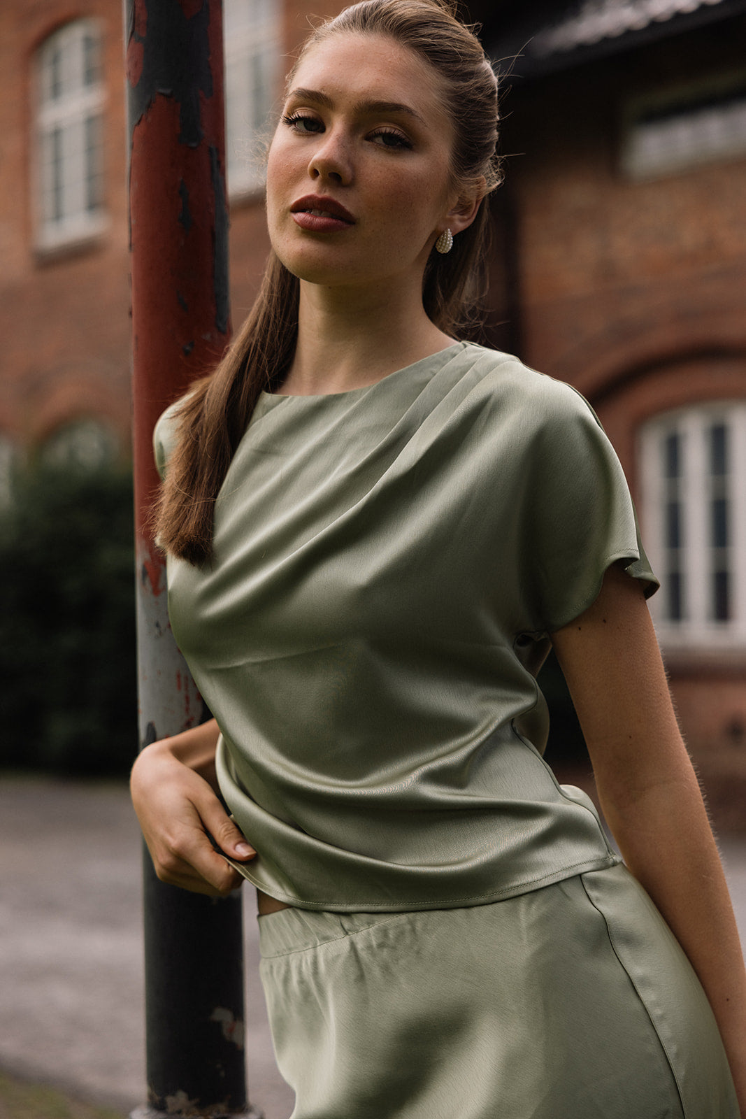 Emelienne blouse og skirt green