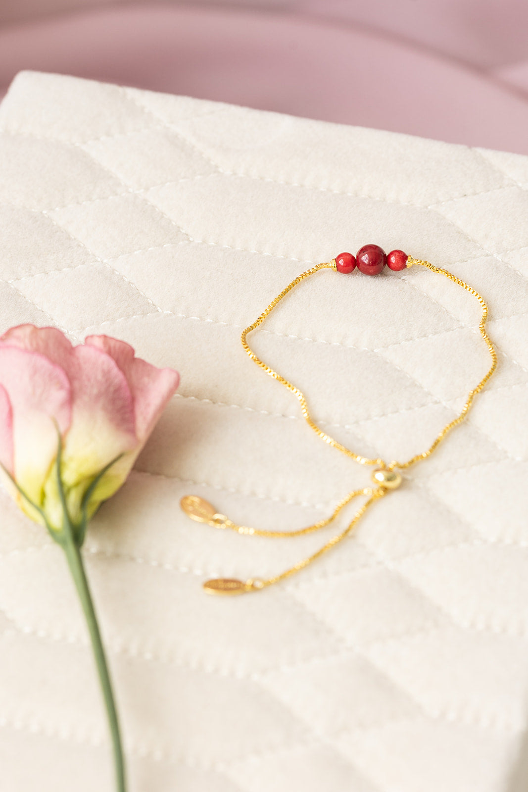 Serenity bracelet red coral