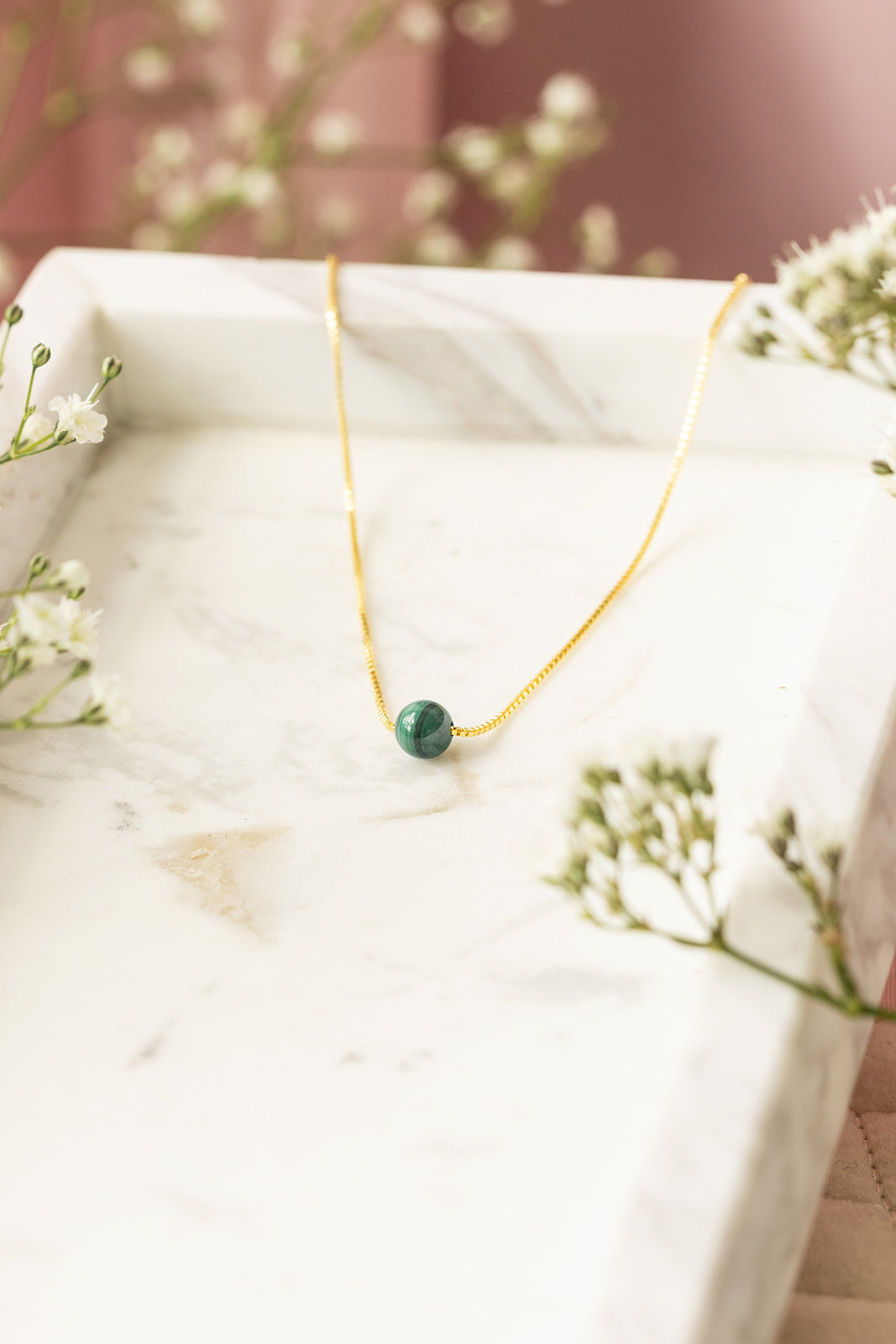 Serenity necklace malachite