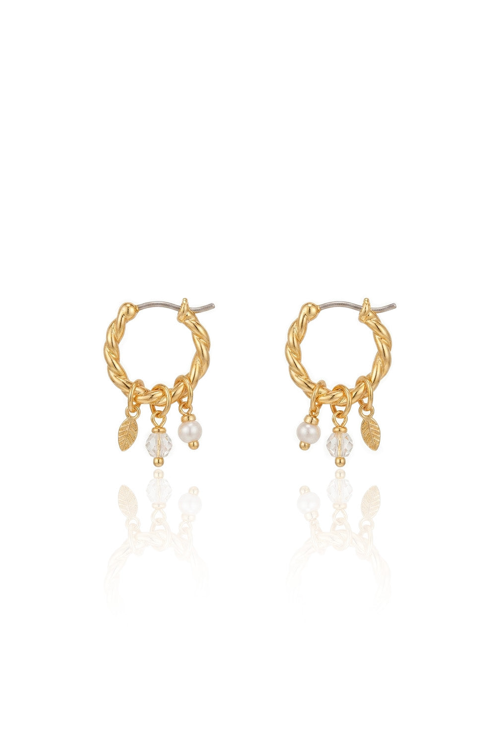 Lucente twisted charm hoops