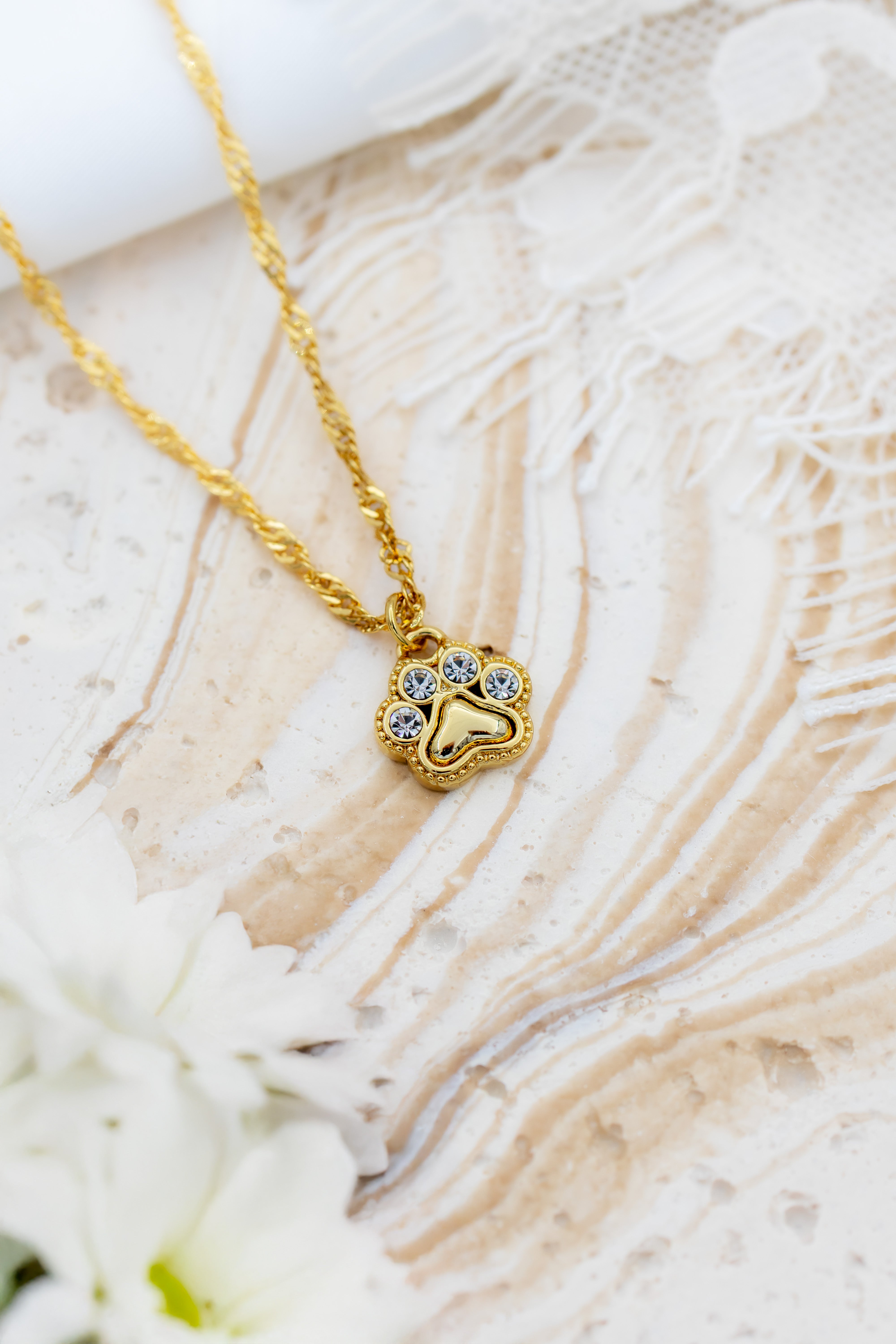 Forever paw necklace