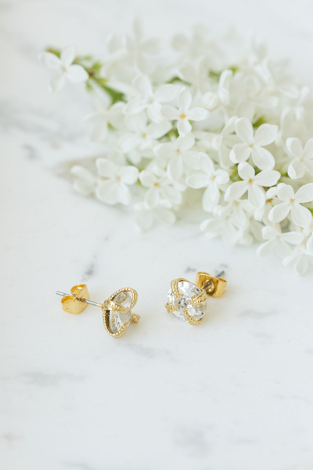 Louise crystal earstuds clear