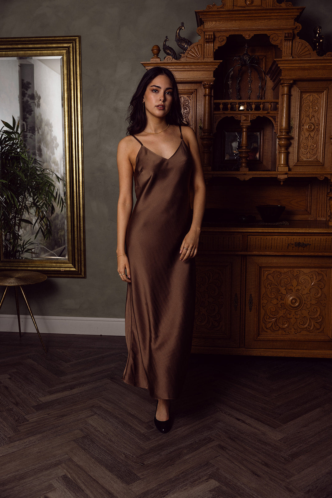 Viola dress brown