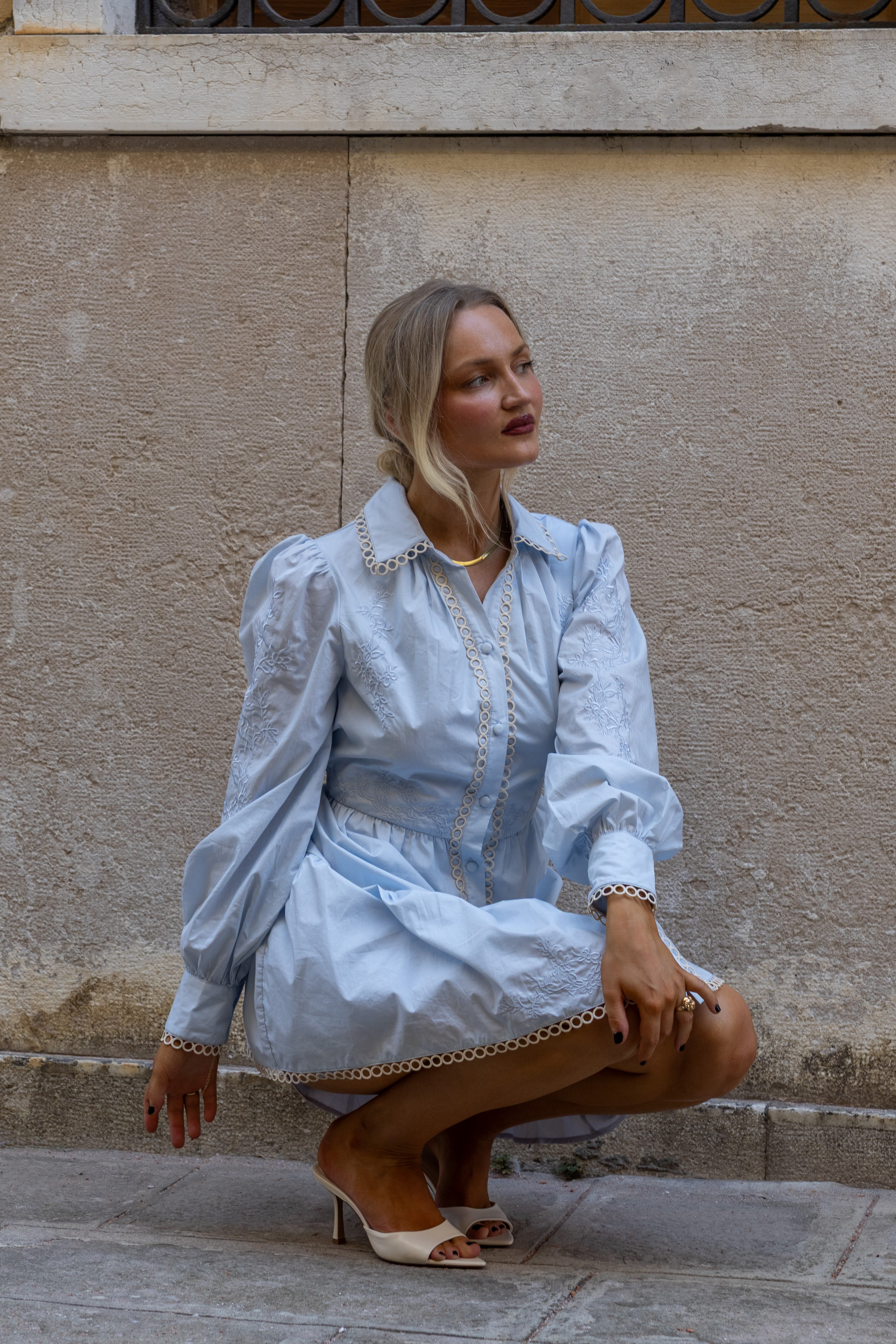 SS27 Benedetta dress light blue