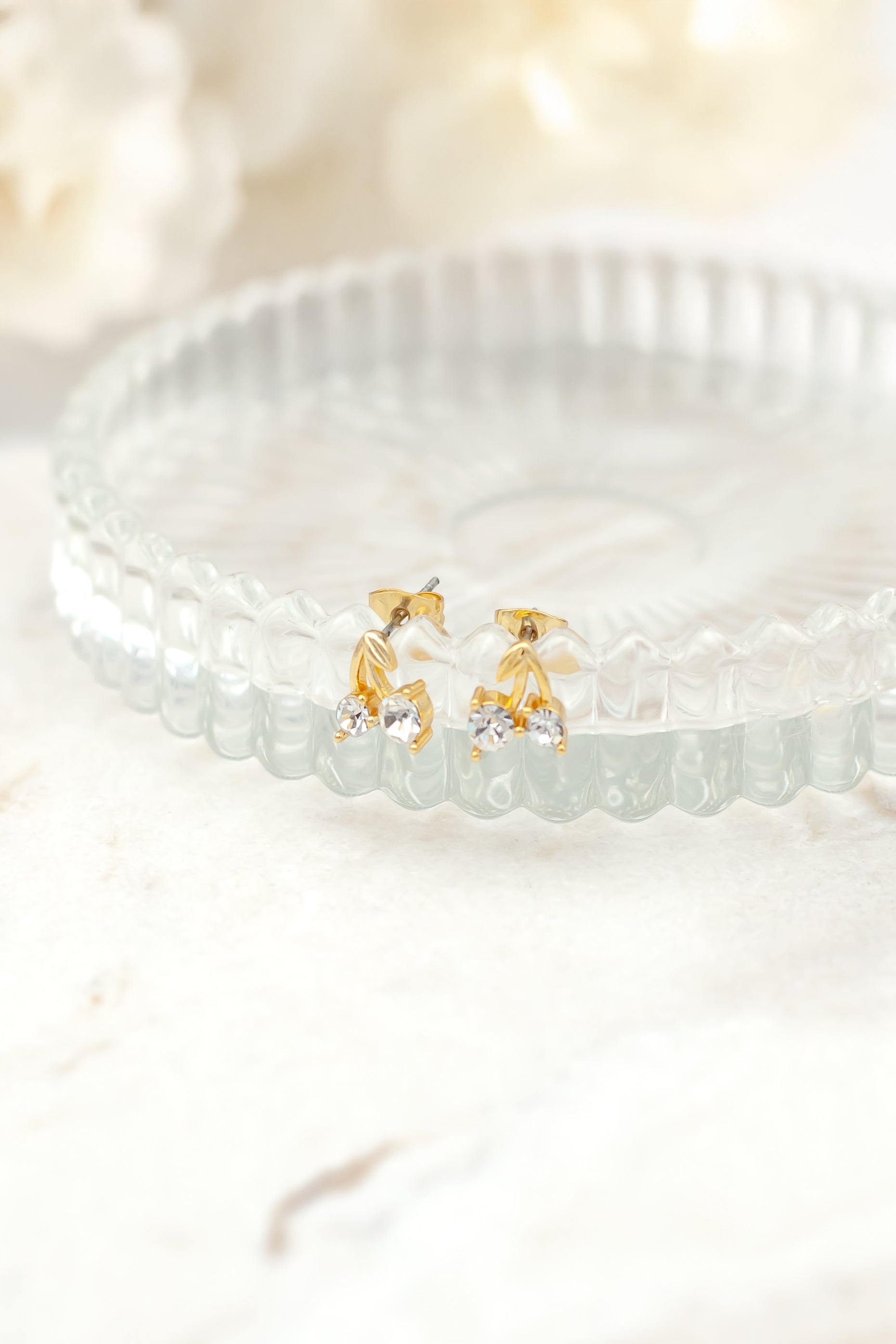 Cherry crystal earrings