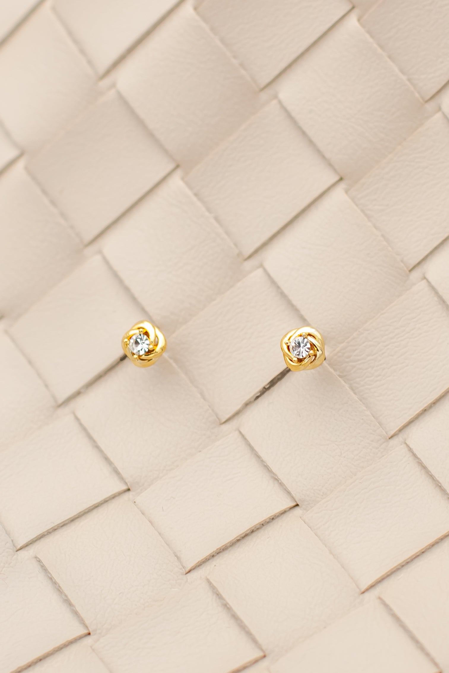 Crystal knot earrings