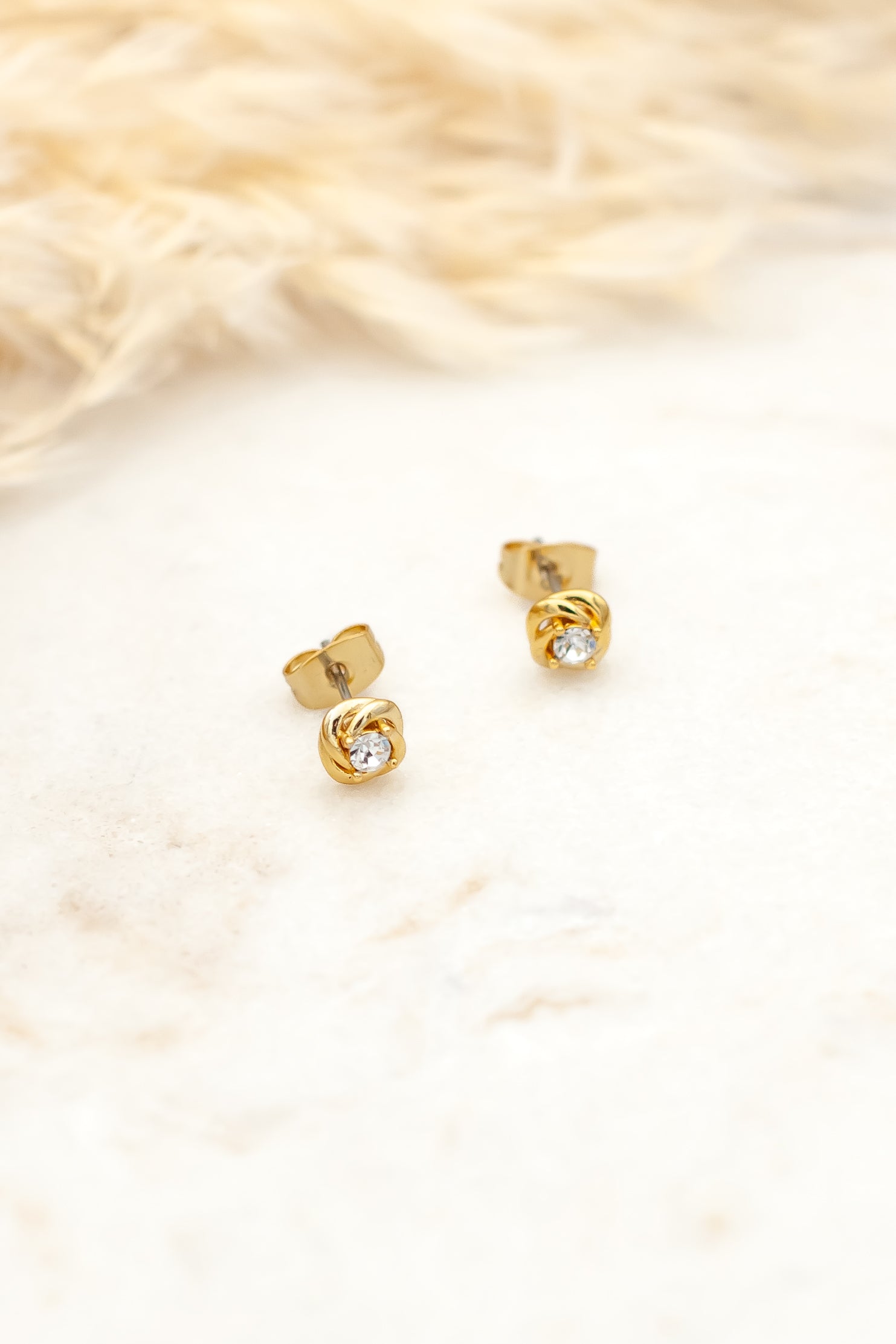 Crystal knot earrings