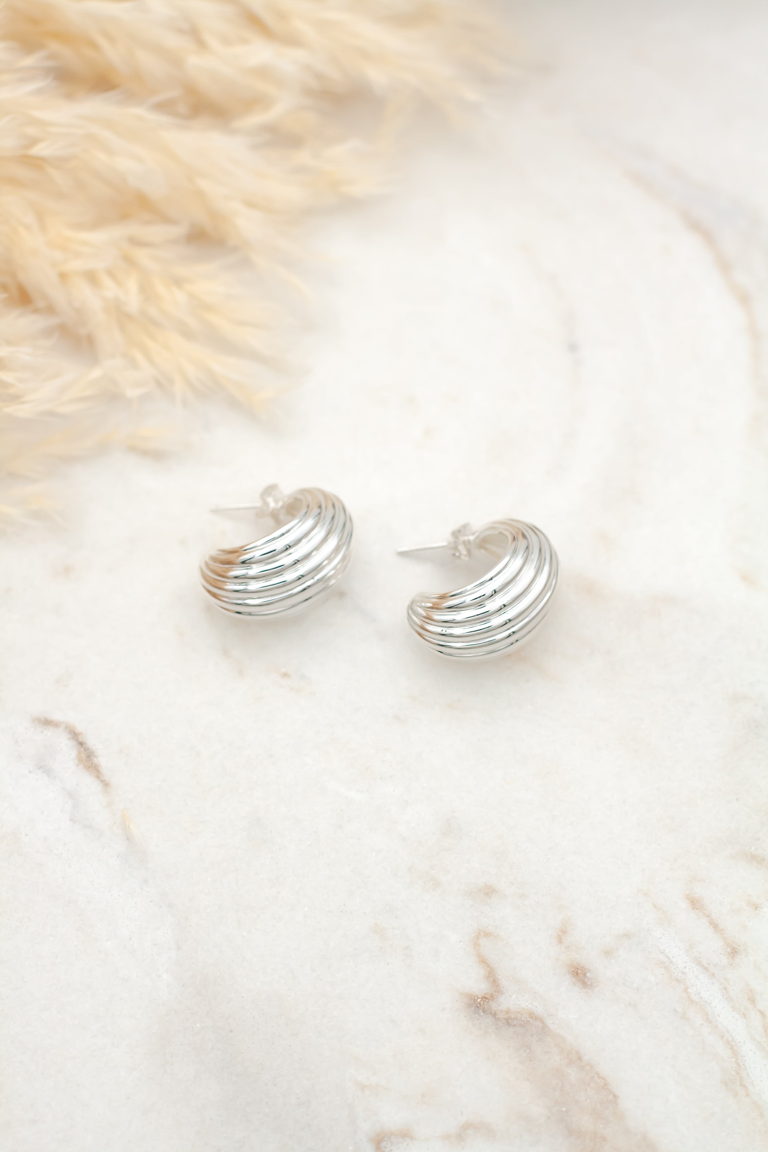 Daria earrings grande silver