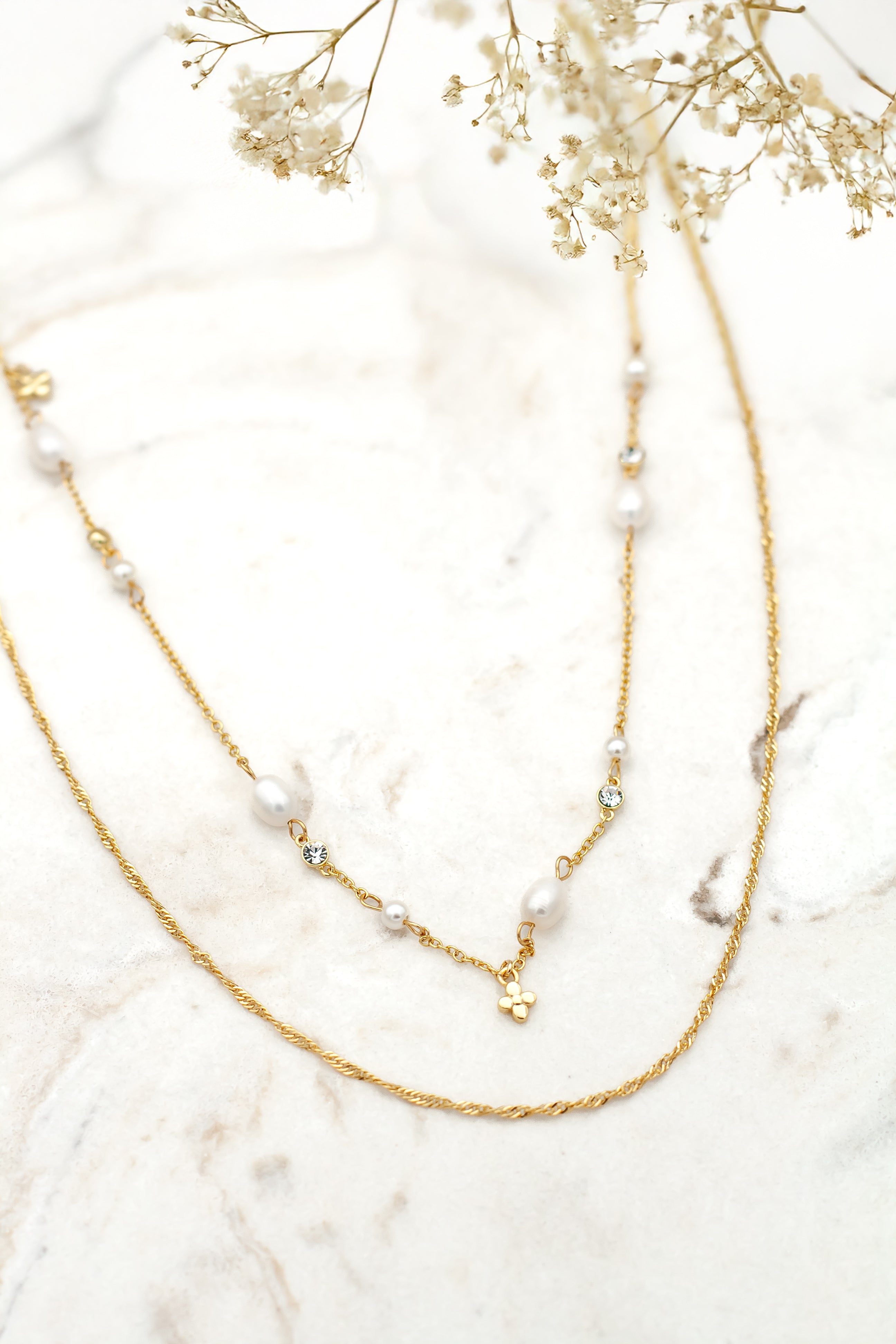 Lucia double necklace