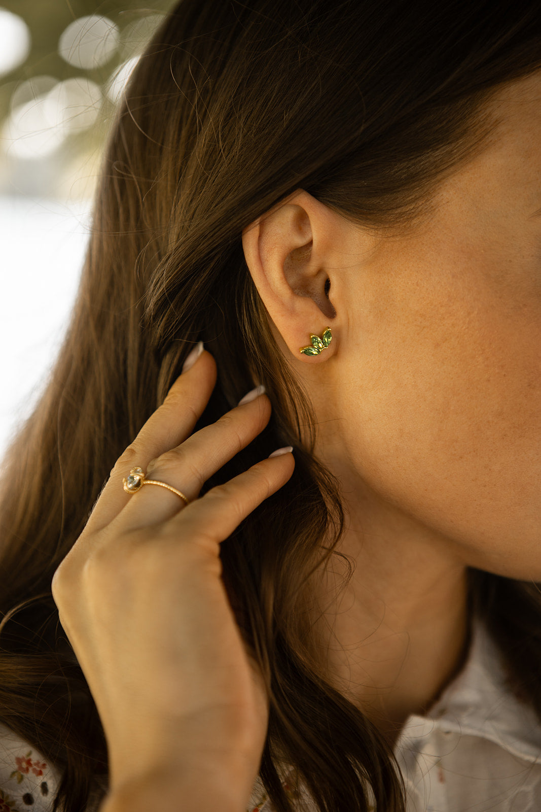 Pia earstuds peridot