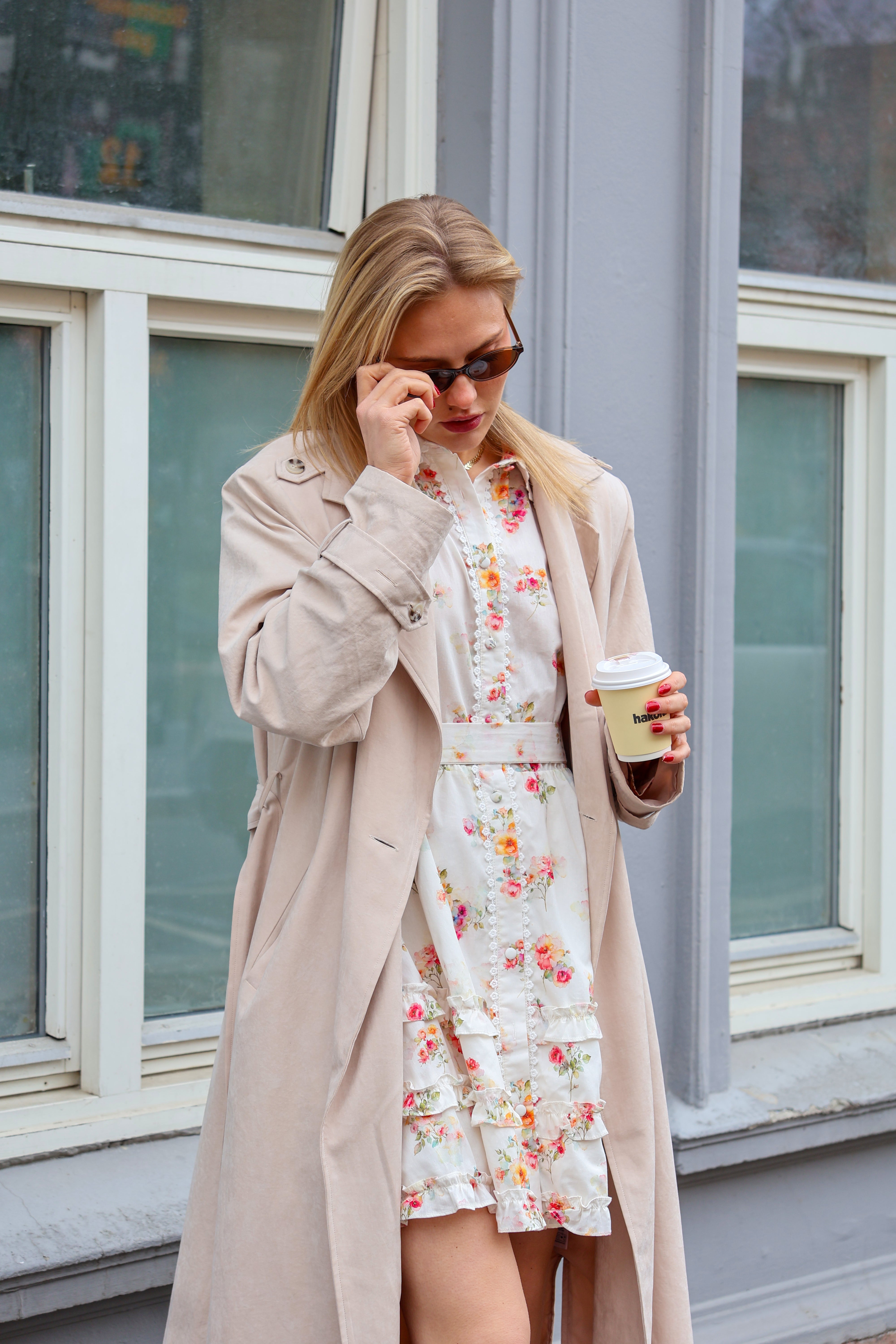 Secrets by B -Sara dress white - red flowers