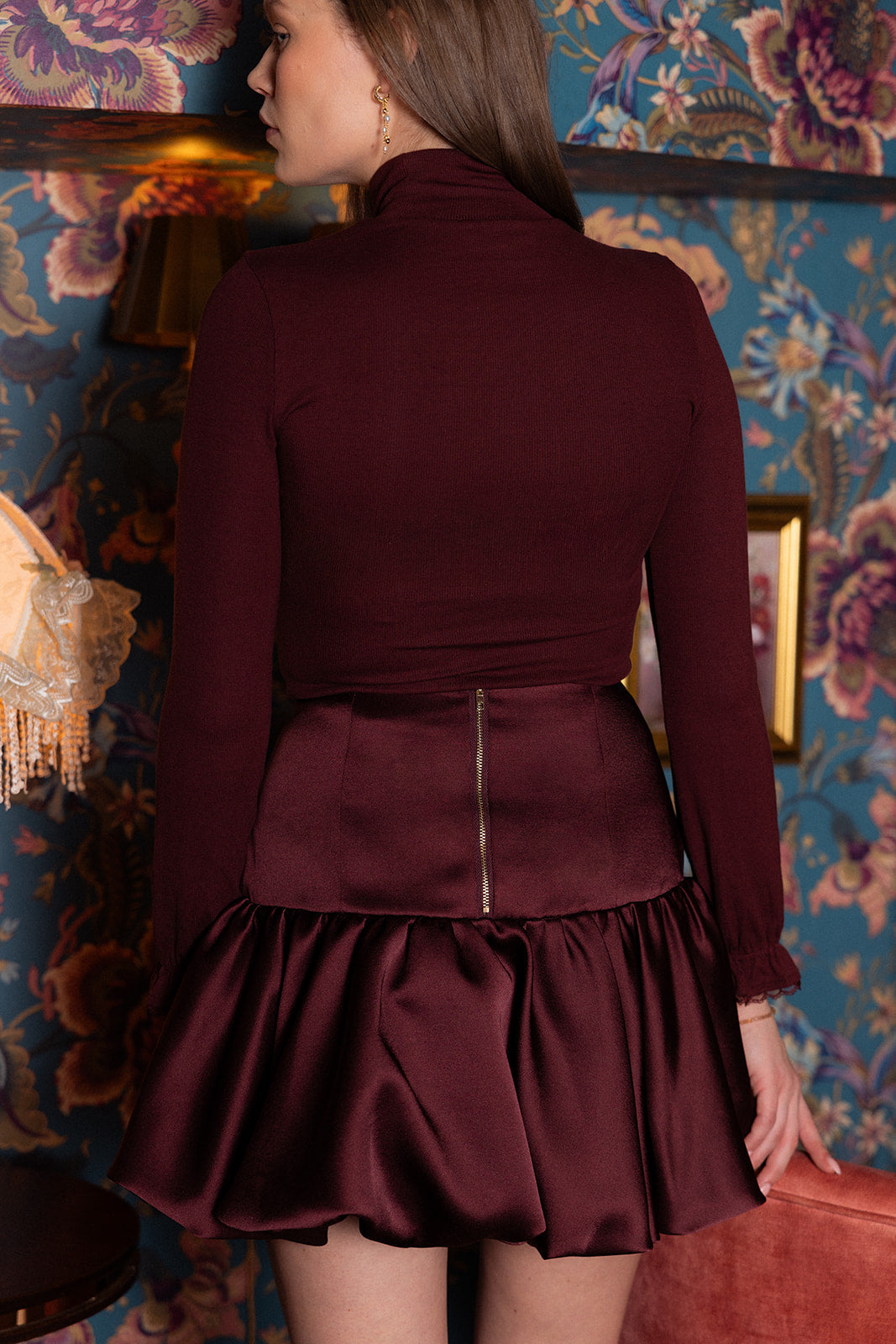 AW26 Tess skirt burgundy