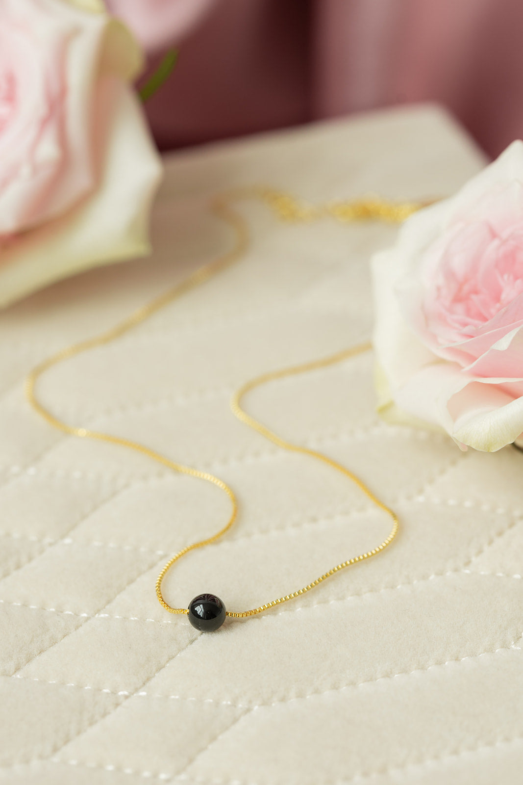 Serenity necklace black agate