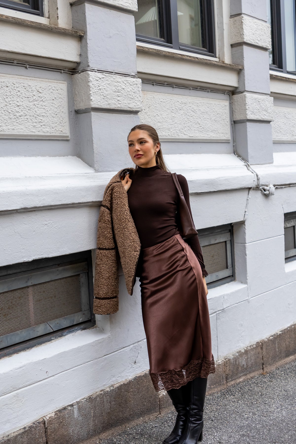 Secrets by B AW26 Rosalie skirt brown