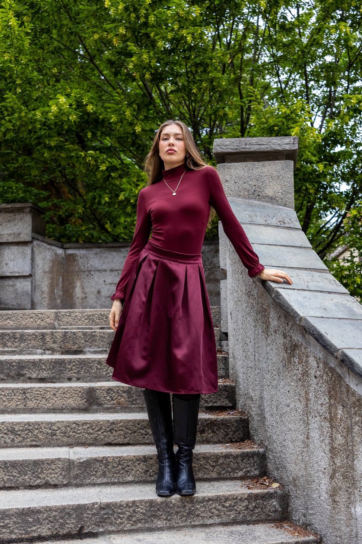 Secrets by B AW26 Vera skirt burgundy