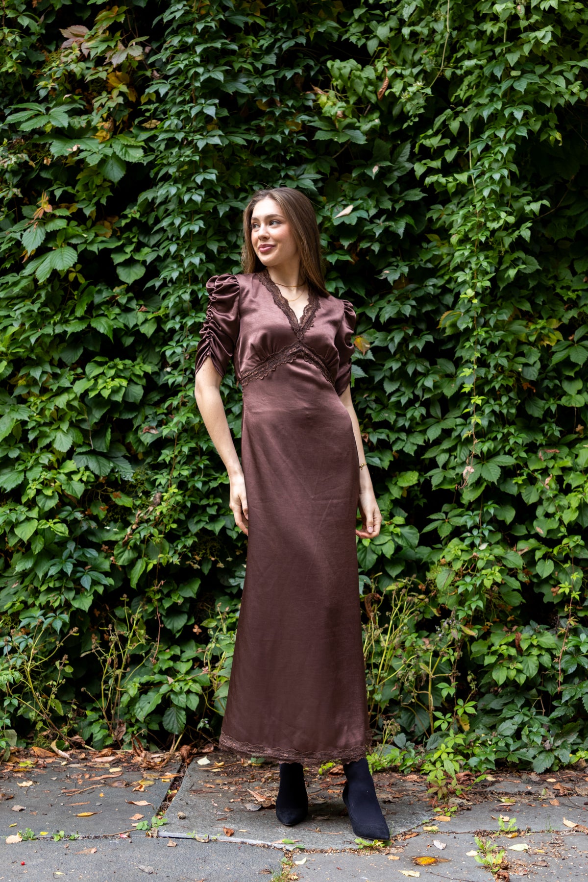 Secrets by B AW26 Rosalie dress brown