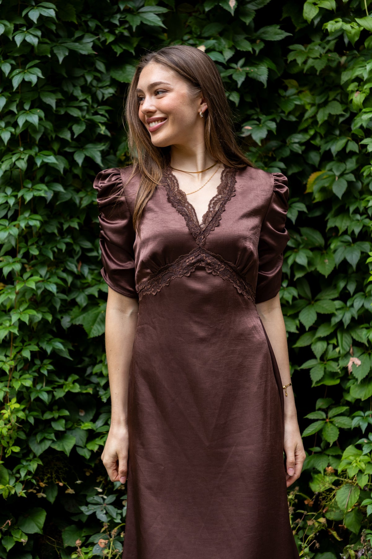 Secrets by B AW26 Rosalie dress brown