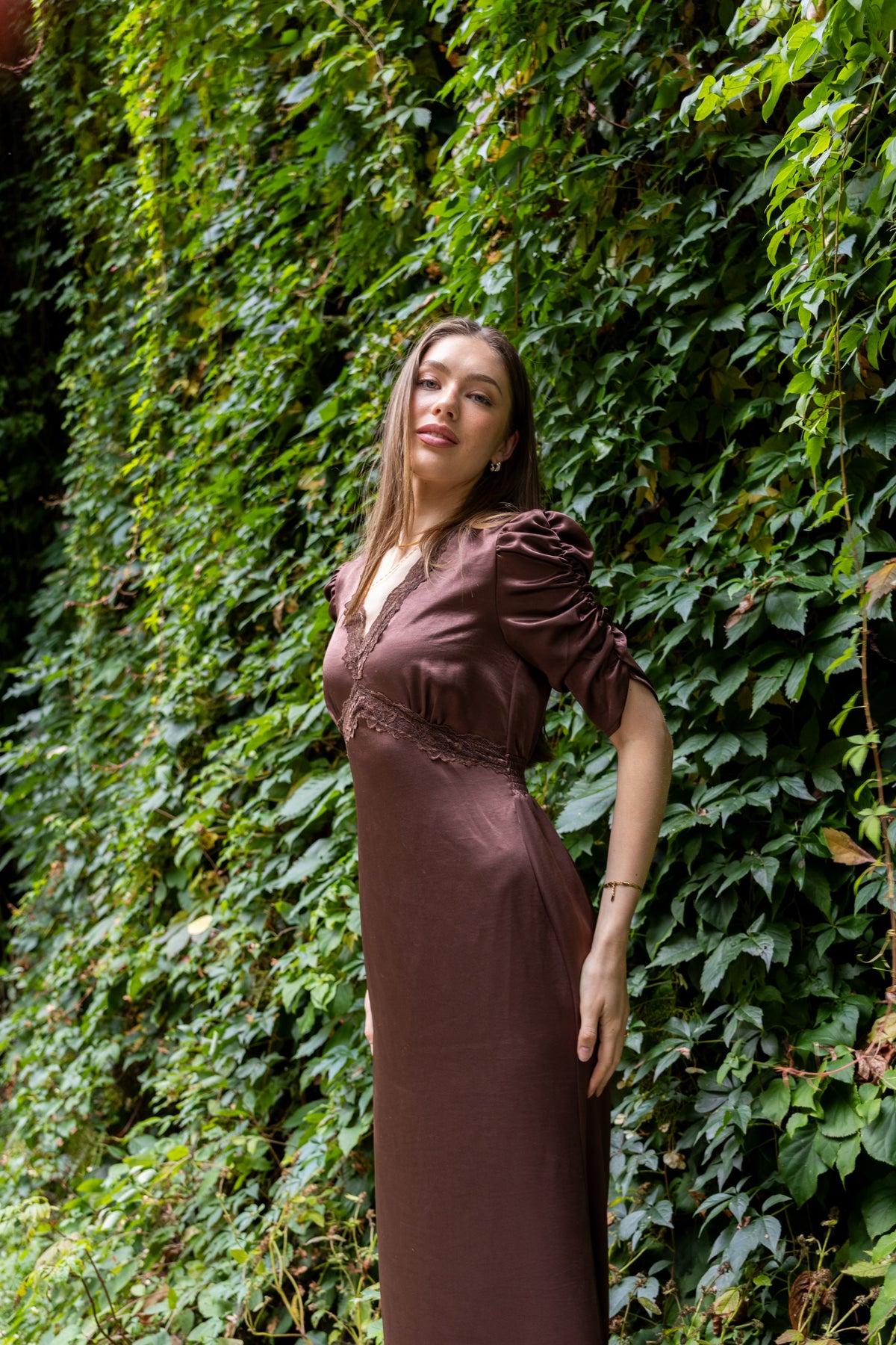 Secrets by B AW26 Rosalie dress brown