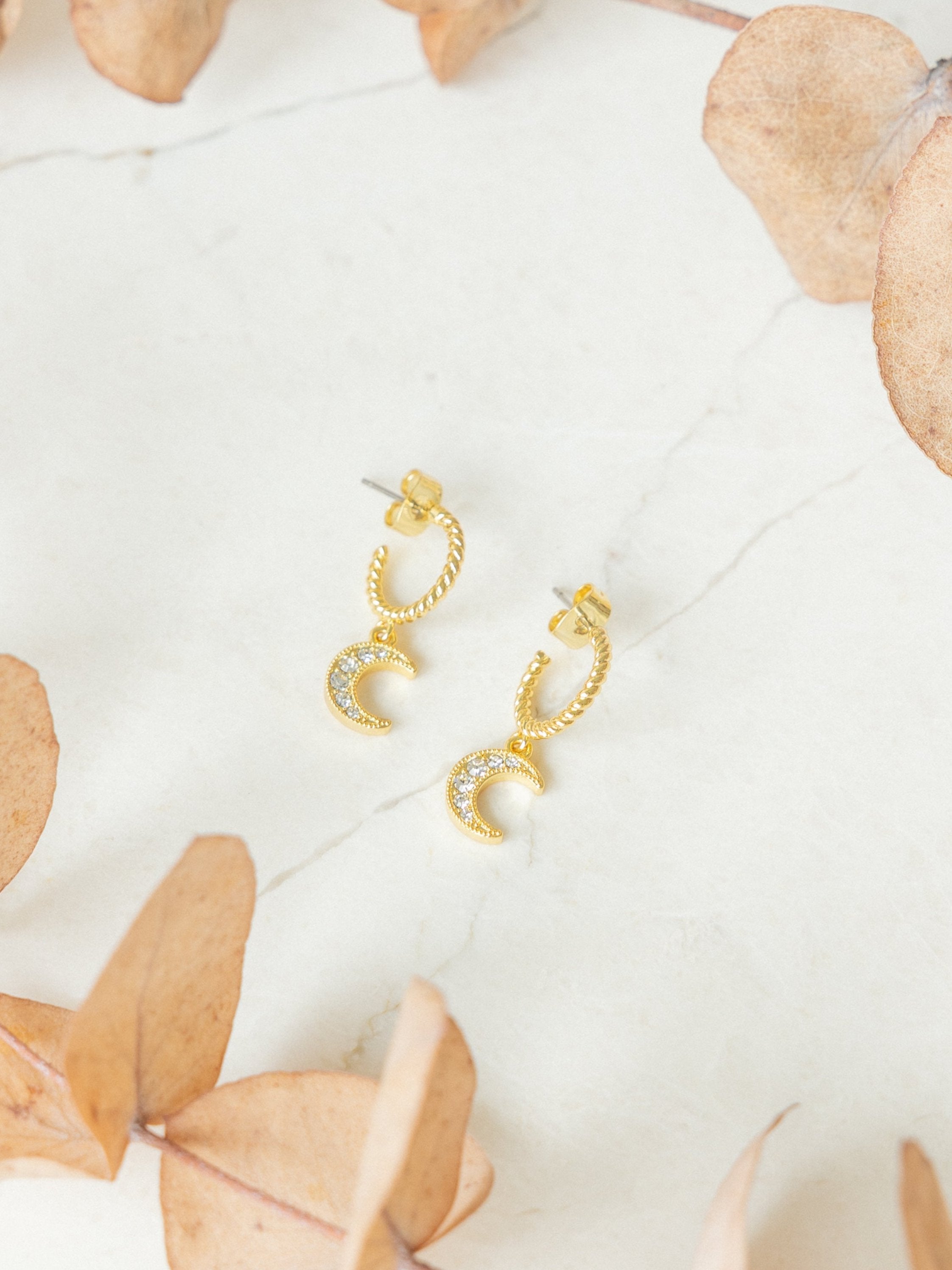 Moon earrings clear